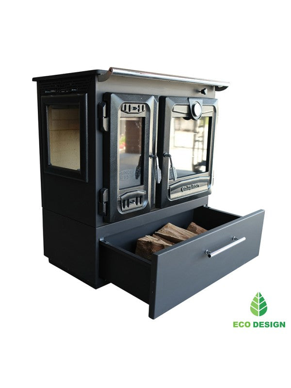 Stufa a legna indipendente con forno - 216  3D Box