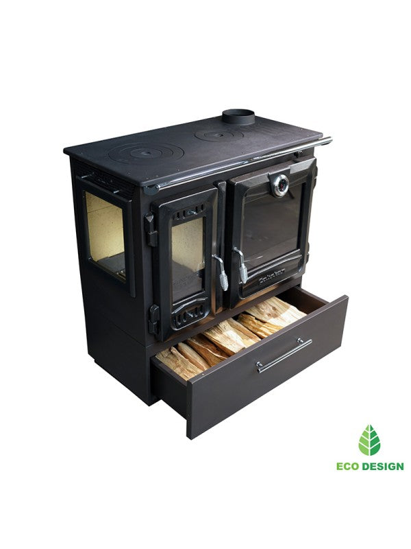 Stufa a legna indipendente con forno - 216  3D Box