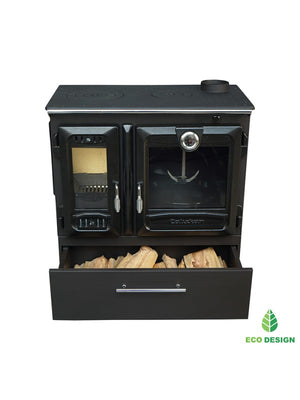 Stufa a legna indipendente con forno - 216  3D Box