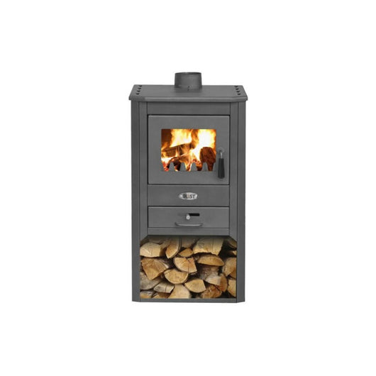 Stufa a Legna K-Line Kursal De Luxe Rosso 7,6 Kw