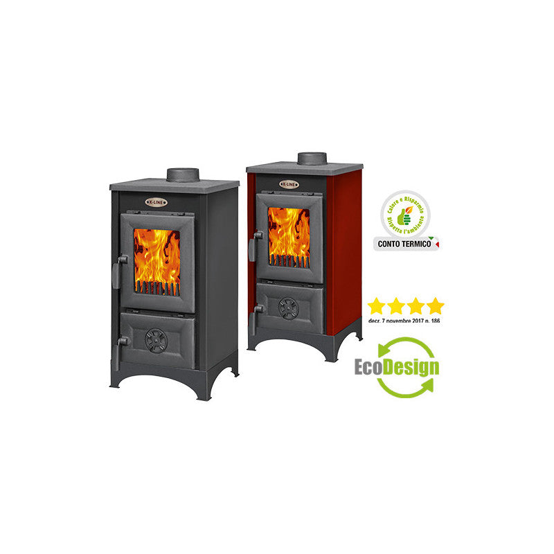 Stufa a legna Karusel Mini Antracite – 6,93 kW – K-Line – Design compatto per ambienti fino a 207 m³