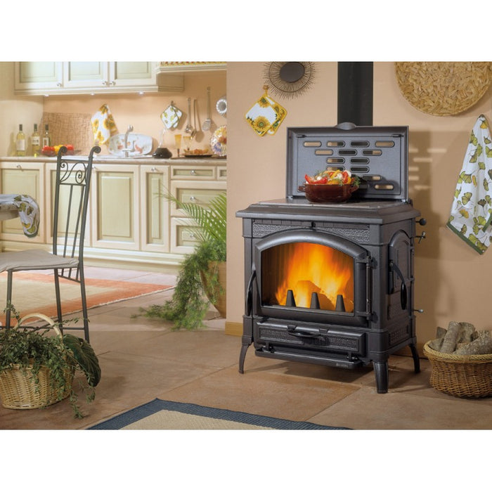 Stufa a Legna Nordica Ghisa Isotta Cerchi 11.9 Kw Nera Mod. 7119111