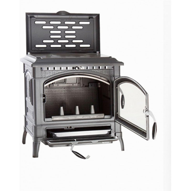 Stufa a Legna Nordica Ghisa Isotta Cerchi 11.9 Kw Nera Mod. 7119111