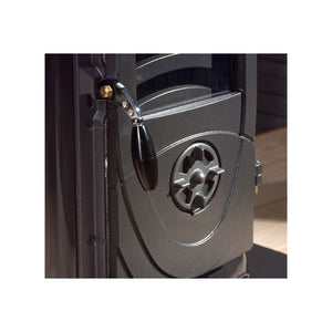 Stufa a Legna Nordica Super Junior Panoramica 5 Kw Verde Mod. 7111072