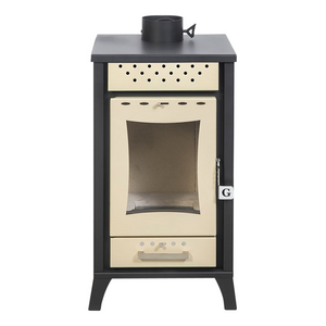 Stufa A Legna Olga Beige potenza 15 Kw L45,5xp48,5xh91