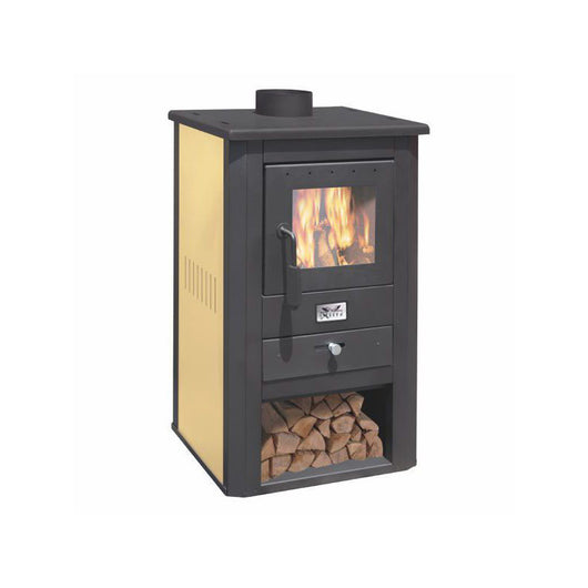 Stufa a legna – Pallade finitura Avorio 50×41 h86 cm 10,7 kW vano portalegna – Mille