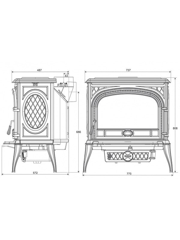 Stufa a legna a libera installazione - SPHINX S6 ECO