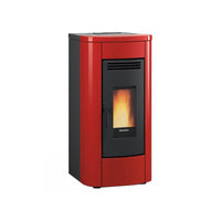 Stufa a pellet canalizzabile – Klaudia Plus 5.0 finitura Bordeaux 50×57 h102 cm 3,2‑8,0 kW serbatoio 15 kg – Extraflame