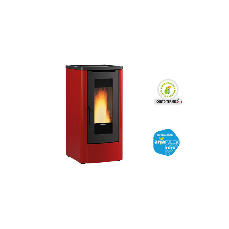Stufa a pellet Dahiana Plus VFS Bordeaux – 10 kW – La Nordica – Riscaldamento canalizzato per ambienti fino a 287 m³