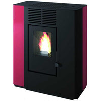 Stufa a Pellet Nella 9,2 Kw Canalizzabile Rosso Punto Fuoco