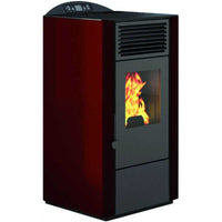 Stufa a Pellet Punto Fuoco Lory 10 8,8Kw Rosso