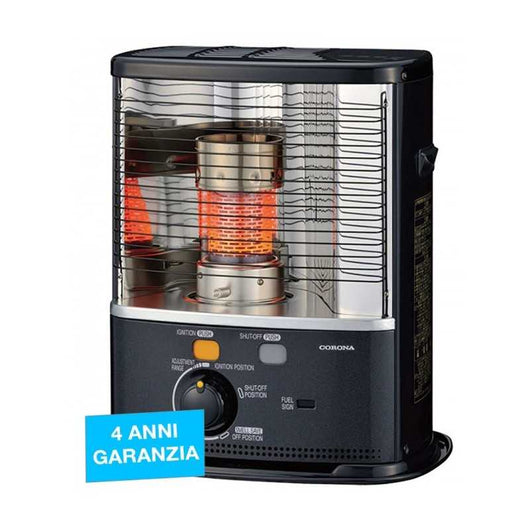 Stufa a petrolio stoppino RX2485 2,4 kW – camera migliorata, sistema spegnimento rapido – ideale per 30 m2 – Tecno Air System