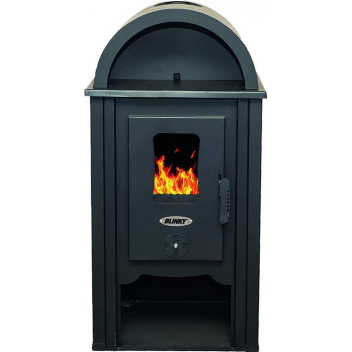 Stufa Acciaio Ginevra Fianchi in Ceramica Avorio