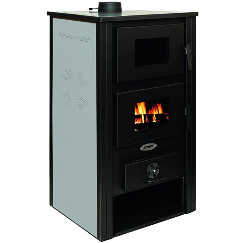 Stufa Acciaio Londra con Forno Fianchi Rosso