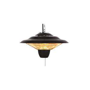Stufa alogena sospesa 1500 W – Raggio di Sole UFO design nero – Niklas