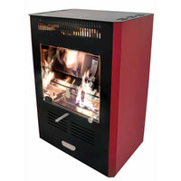 Stufa bioetanolo Ruby Bordeaux 3 kW – vetro protettivo, serbatoio 4,2 L, design alto 61 cm – ideale per 30 m2 – Tecno Air System