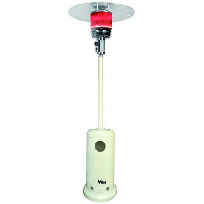 Stufa Dehors Fungo Tonda Vigor con Lanterna a Gas Bianca