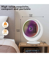 Stufa Elettrica Ventilata Stufetta Basso Consumo Oscillante Termoconvettore 900w         