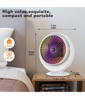 Stufa Elettrica Ventilata Stufetta Basso Consumo Oscillante Termoconvettore 900w         