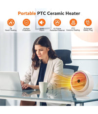 Stufa Elettrica Ventilata Stufetta Basso Consumo Oscillante Termoconvettore 900w         