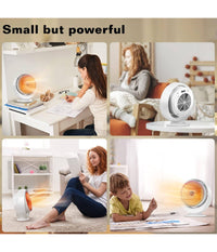 Stufa Elettrica Ventilata Stufetta Basso Consumo Oscillante Termoconvettore 900w         