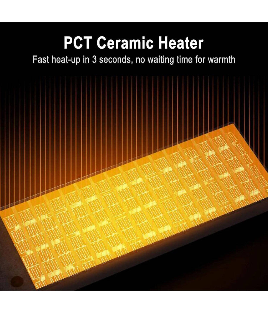 Stufa Elettrica Ventilata Stufetta Basso Consumo Oscillante Termoconvettore 900w         