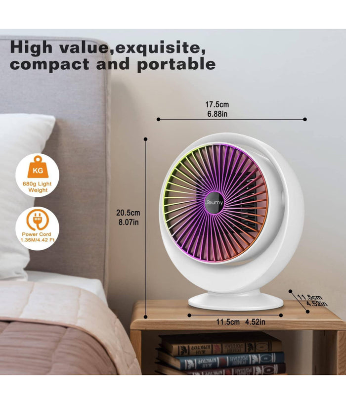 Stufa Elettrica Ventilata Stufetta Basso Consumo Oscillante Termoconvettore 900w         