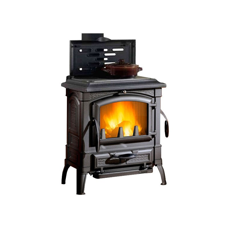 Stufa Legna Ghisa Isetta Cerchi Nera Nordica