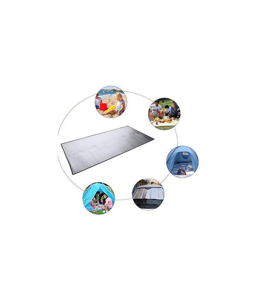 Stuoia Per Spiaggia Mare Picnic 168x90cm Doppia Lamina In Alluminio Avvolgibile         