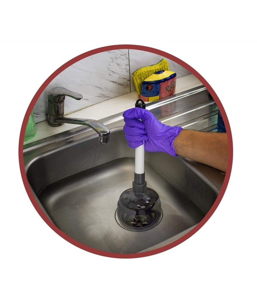 Sturalavandino In Gomma 11x29cm Lavello Scarico Pulizia Sbloccaggio Per Wc 10115         