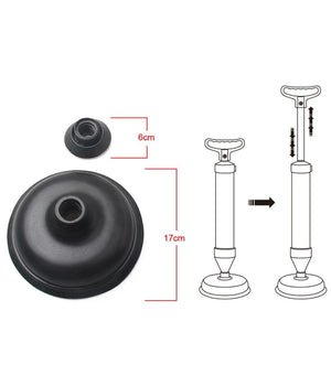 Sturalavandino Scarichi E Wc A Pompa Manuale Sturatubi A Pressione Drain Buster         