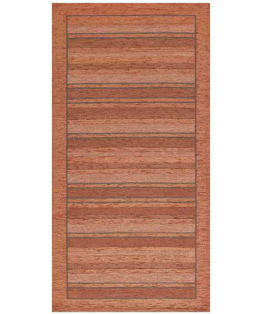 Tappeto STYLE ARANCIO moderno a righe, passatoia cucina multiuso lavabile antiscivolo cm.55x190