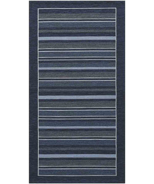 Tappeto STYLE blu moderno a righe, passatoia cucina multiuso lavabile antiscivolo cm.55x280