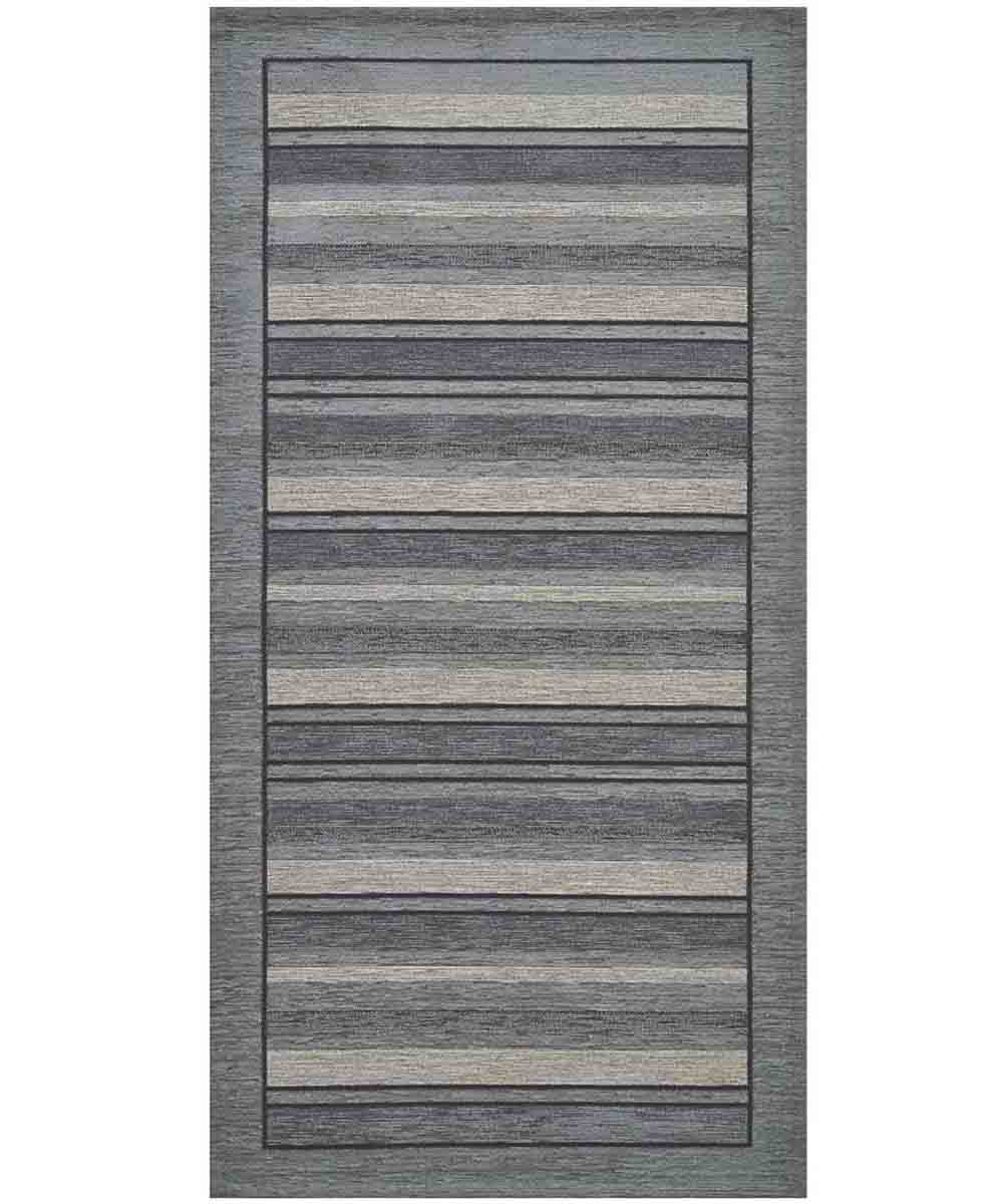 Tappeto STYLE GRIGIO moderno a righe, tappetino multiuso lavabile antiscivolo cm.55x80