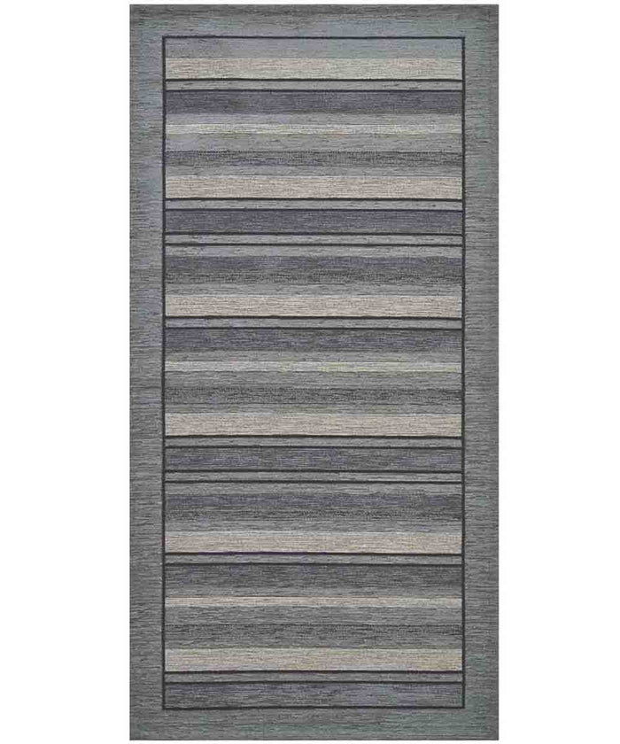 Tappeto STYLE GRIGIO moderno a righe, tappetino multiuso lavabile antiscivolo cm.55x80