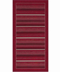 Tappeto STYLE ROSSO moderno a righe, passatoia cucina multiuso lavabile antiscivolo cm.55x140