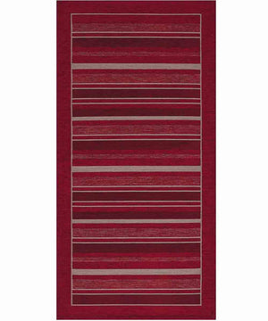 Tappeto STYLE ROSSO moderno a righe, tappetino multiuso lavabile antiscivolo cm.55x80