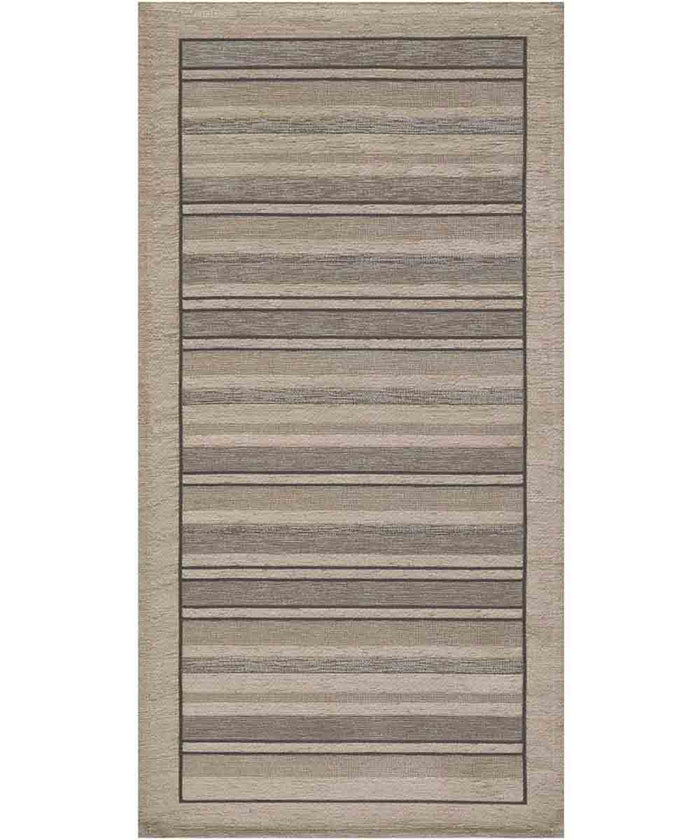 Tappeto STYLE TORTORA moderno a righe, tappetino multiuso lavabile antiscivolo cm.55x80