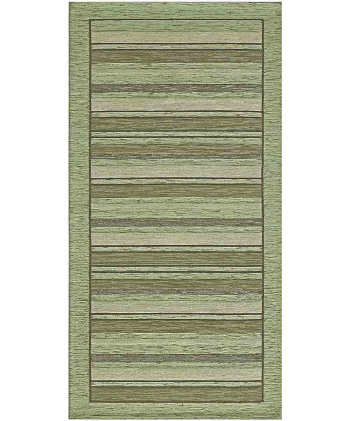 Tappeto STYLE VERDE moderno a righe, passatoia cucina multiuso lavabile antiscivolo cm.55x280