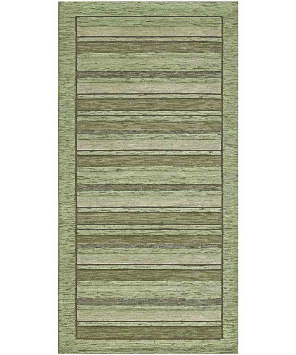 Tappeto STYLE VERDE moderno a righe, passatoia cucina multiuso lavabile antiscivolo cm.55x190