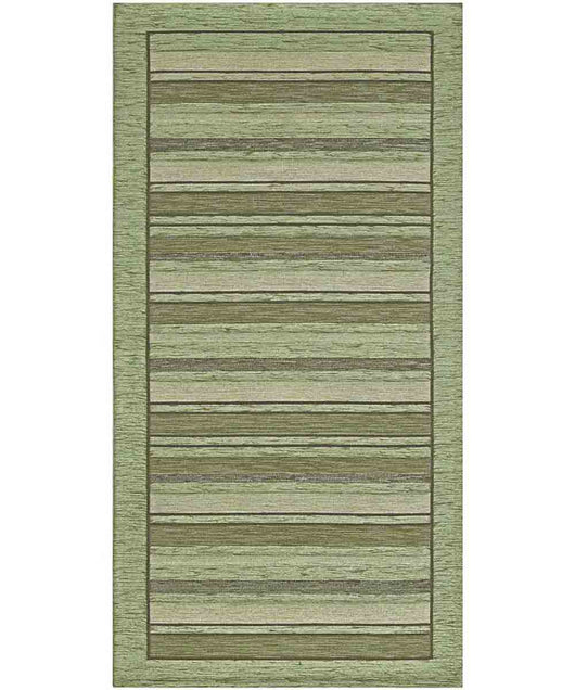 Tappeto STYLE VERDE moderno a righe, passatoia cucina multiuso lavabile antiscivolo cm.55x140