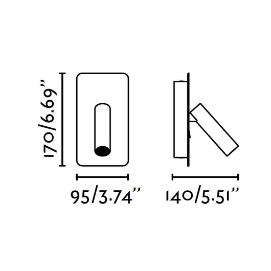 SUAU LED, Applique a Incasso per Interni, Faro Barcelona