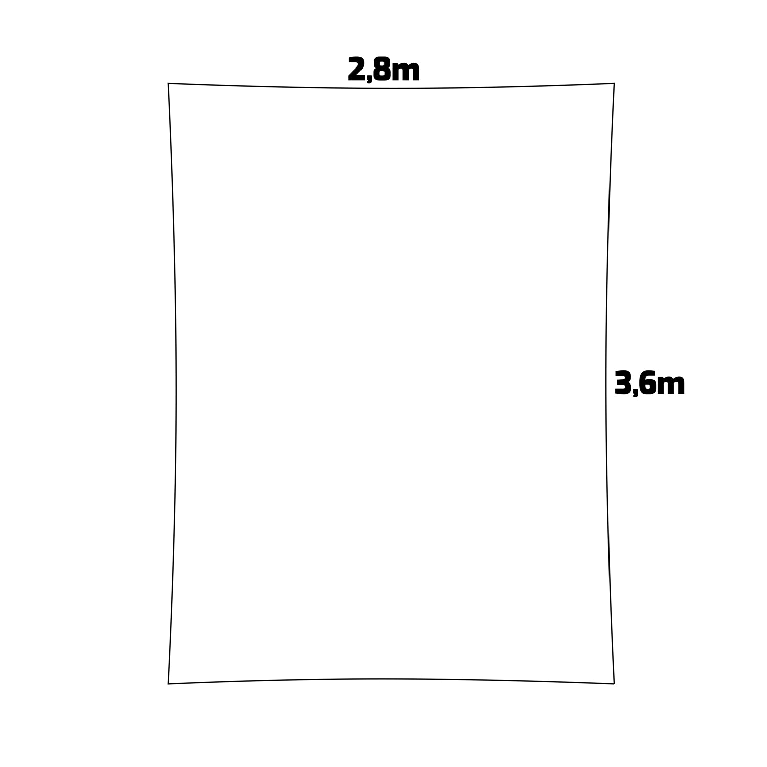 San Miguel - Vela ombreggiante rettangolare 360x280 cm in PE 180g/m²