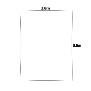 San Miguel - Vela ombreggiante rettangolare 360x280 cm in PE 180g/m²