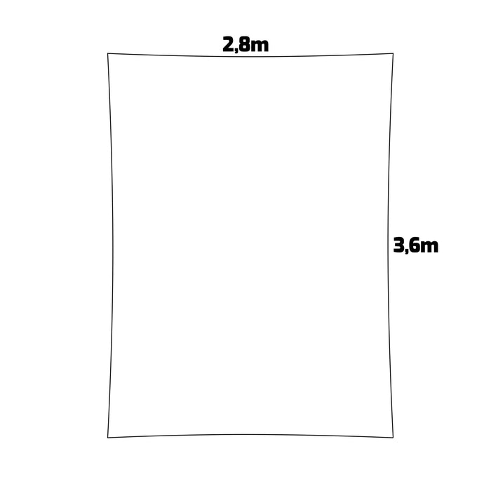 San Miguel - Vela ombreggiante rettangolare 360x280 cm in PE 180g/m²