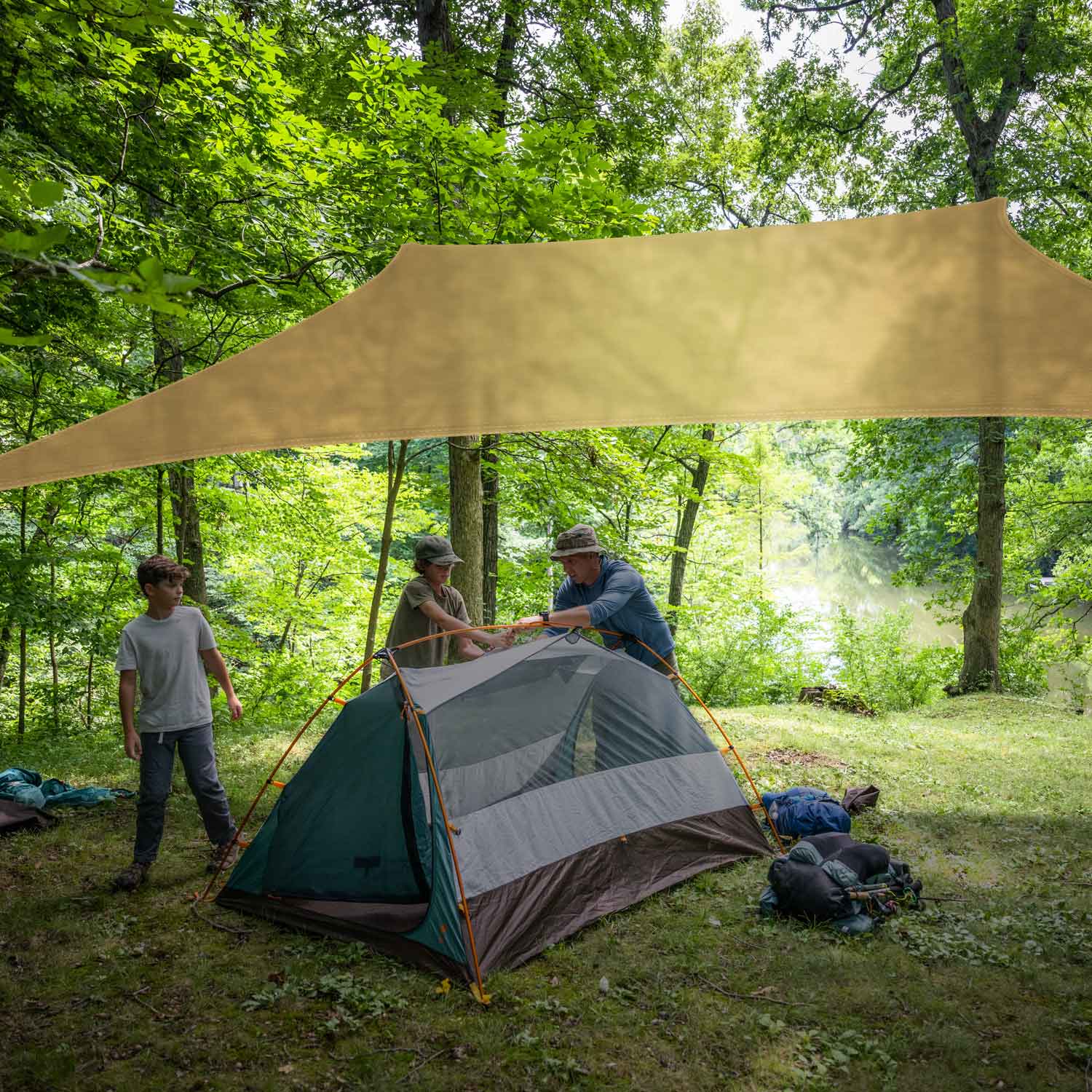 San Miguel - Vela ombreggiante rettangolare 360x280 cm in PE 180g/m²