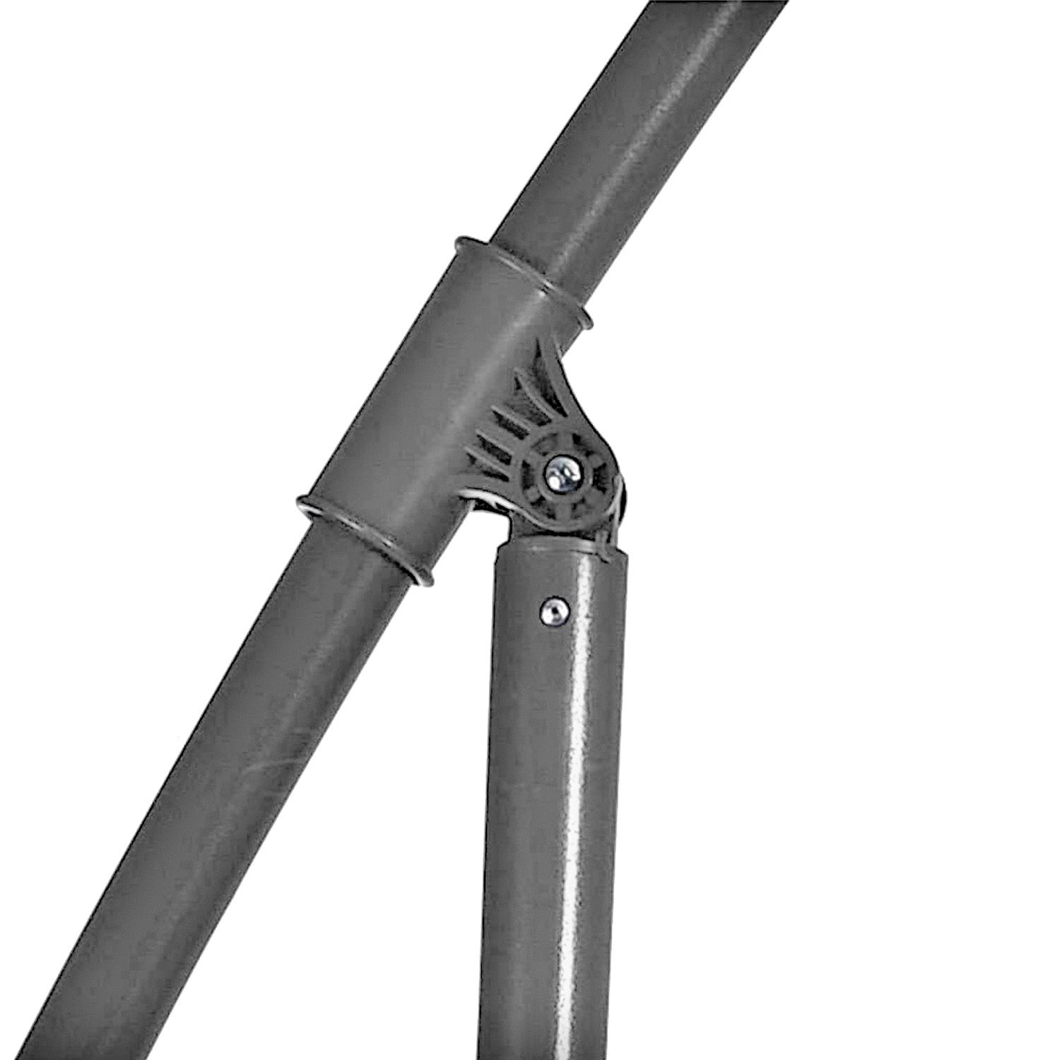 Ombrellone da giardino 3x3 mt con palo decentrato e apertura a manovella. Telo ottagonale con sistema Airvent di colore beige