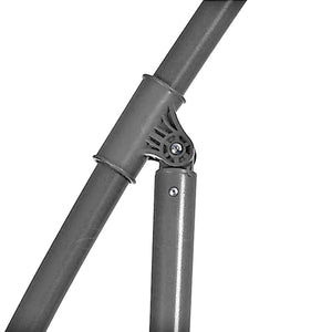 Ombrellone da giardino 3x3 mt con palo decentrato e apertura a manovella. Telo ottagonale con sistema Airvent di colore beige