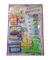 Super Market Cassa Bilancia Soldi Spesa Carrellino Frutta Latte Gioco Bambini         