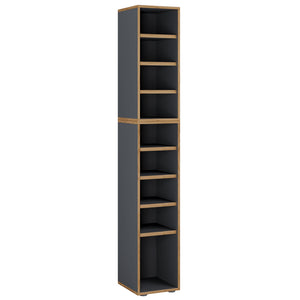 Super Scarpiera Legno H183 L30 P33 cm Armadio Porta Scarpe Salvaspazio con Ripiani Regolabili Colore Antracite